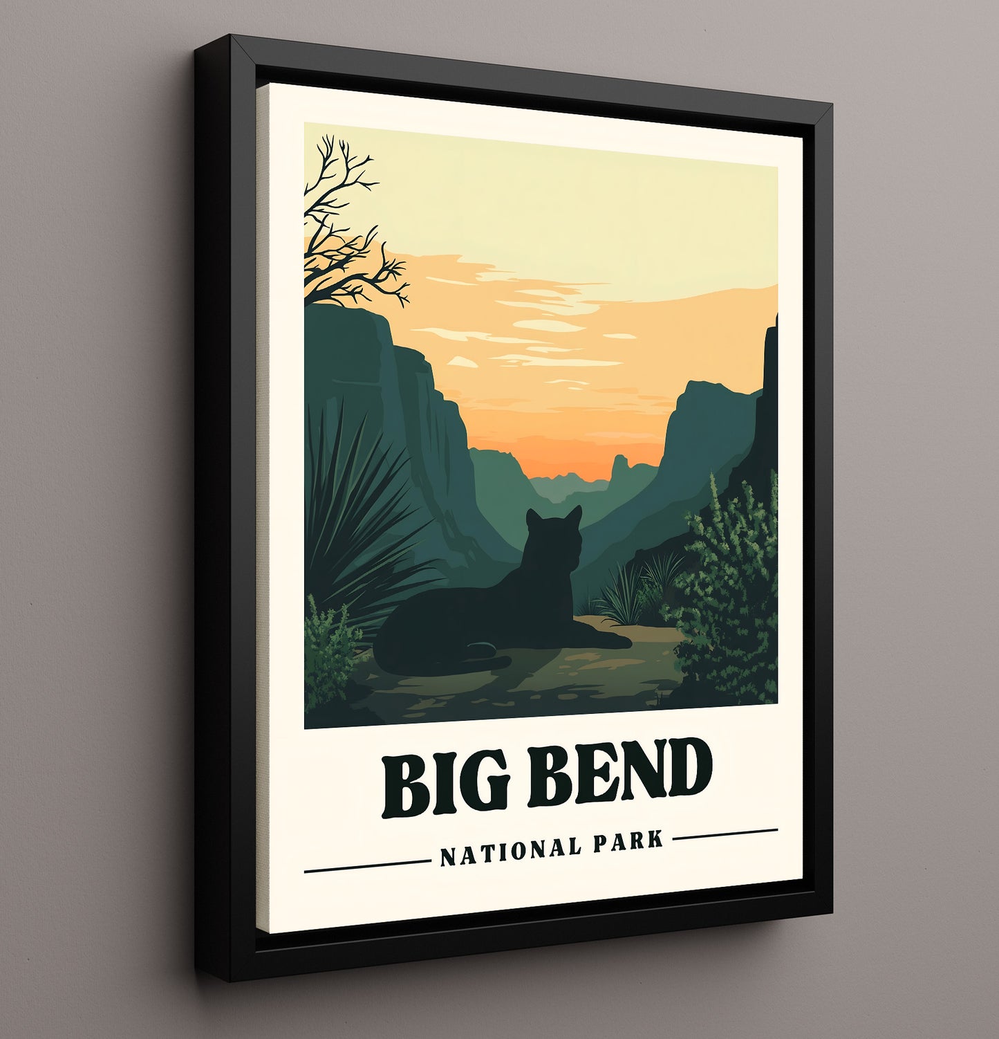 Big Bend Lost Mine Trai National Parks Wall Art - 16x20 Framed Canvas