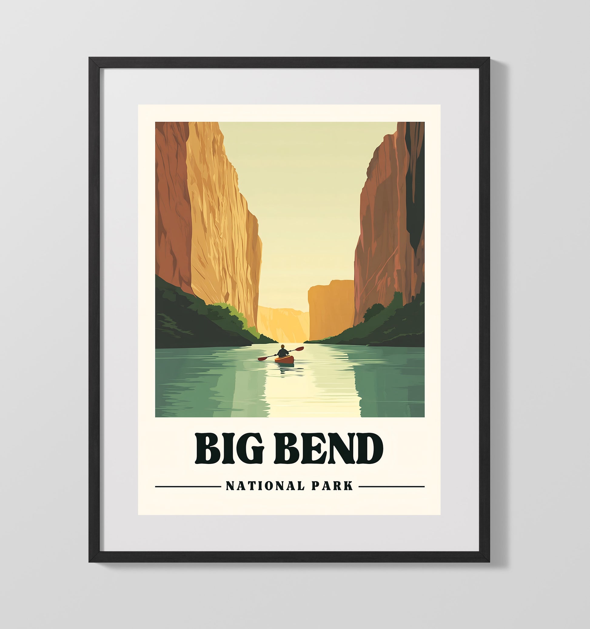 Big Bend Santa Elena Canyon National Parks Wall Art - 16x20 Gallery Frame