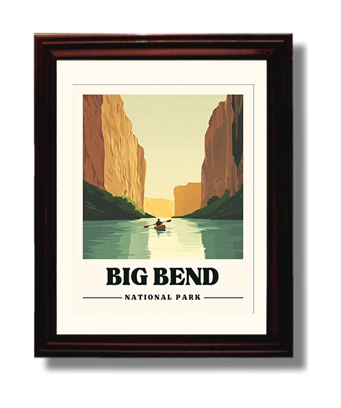 Big Bend Santa Elena Canyon National Parks Wall Art - 8x10 Beveled Frame