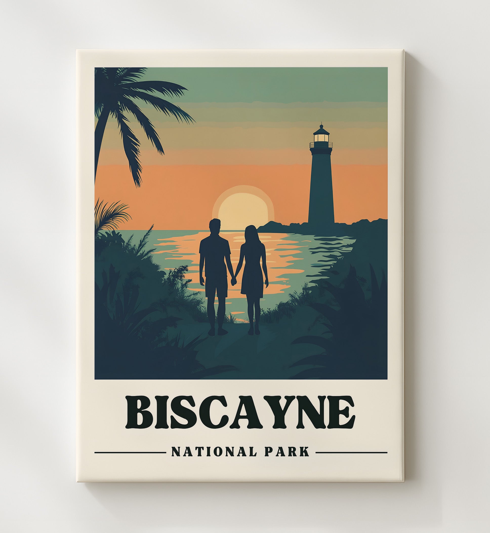 Biscayne Boca Chita Key Lighthouse National Parks Wall Art - 20x24 Canvas