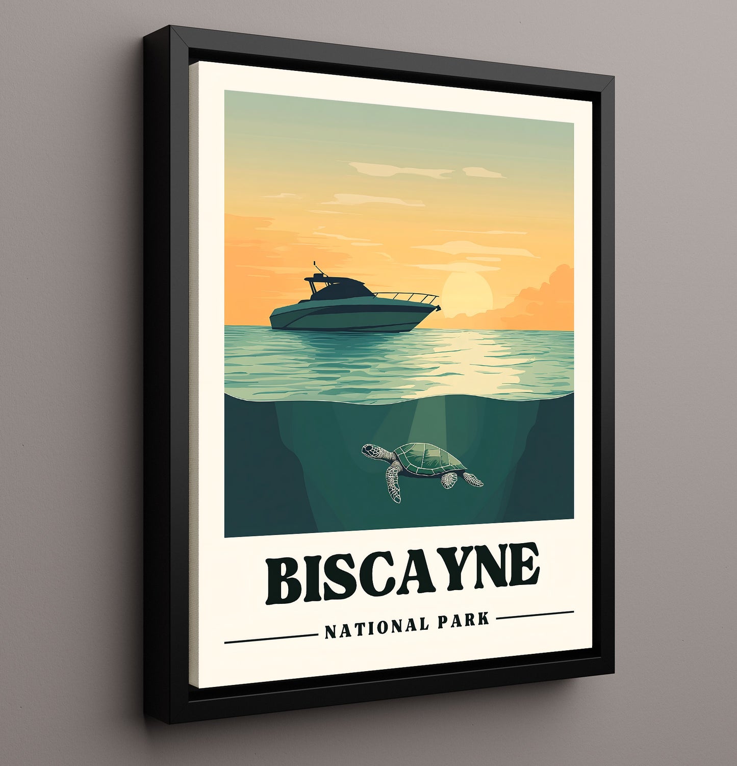 Biscayne Elliot Key National Parks Wall Art - 16x20 Framed Canvas
