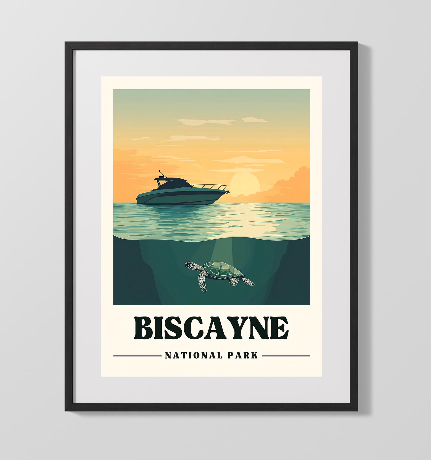 Biscayne Elliot Key National Parks Wall Art - 16x20 Gallery Frame