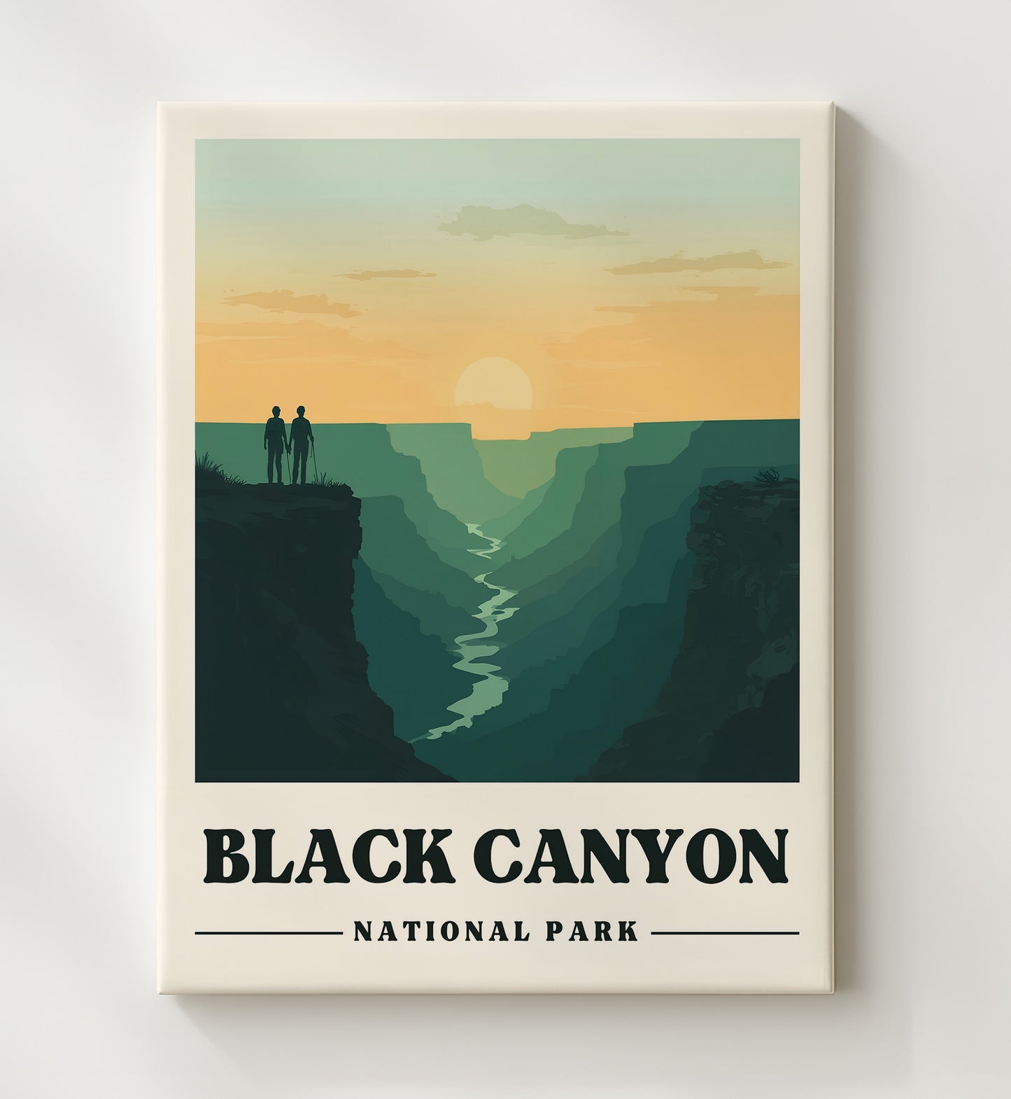 Black Canyon Gunnison Point National Parks Wall Art - 20x24 Canvas