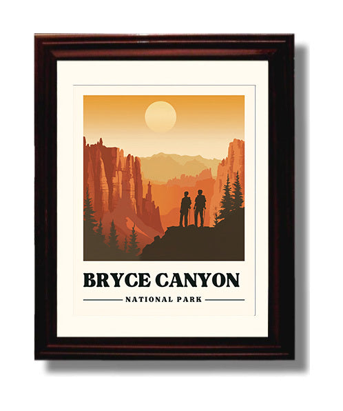 Bryce Canyon Bryce Amphitheater National Parks Wall Art - 8x10 Beveled Frame