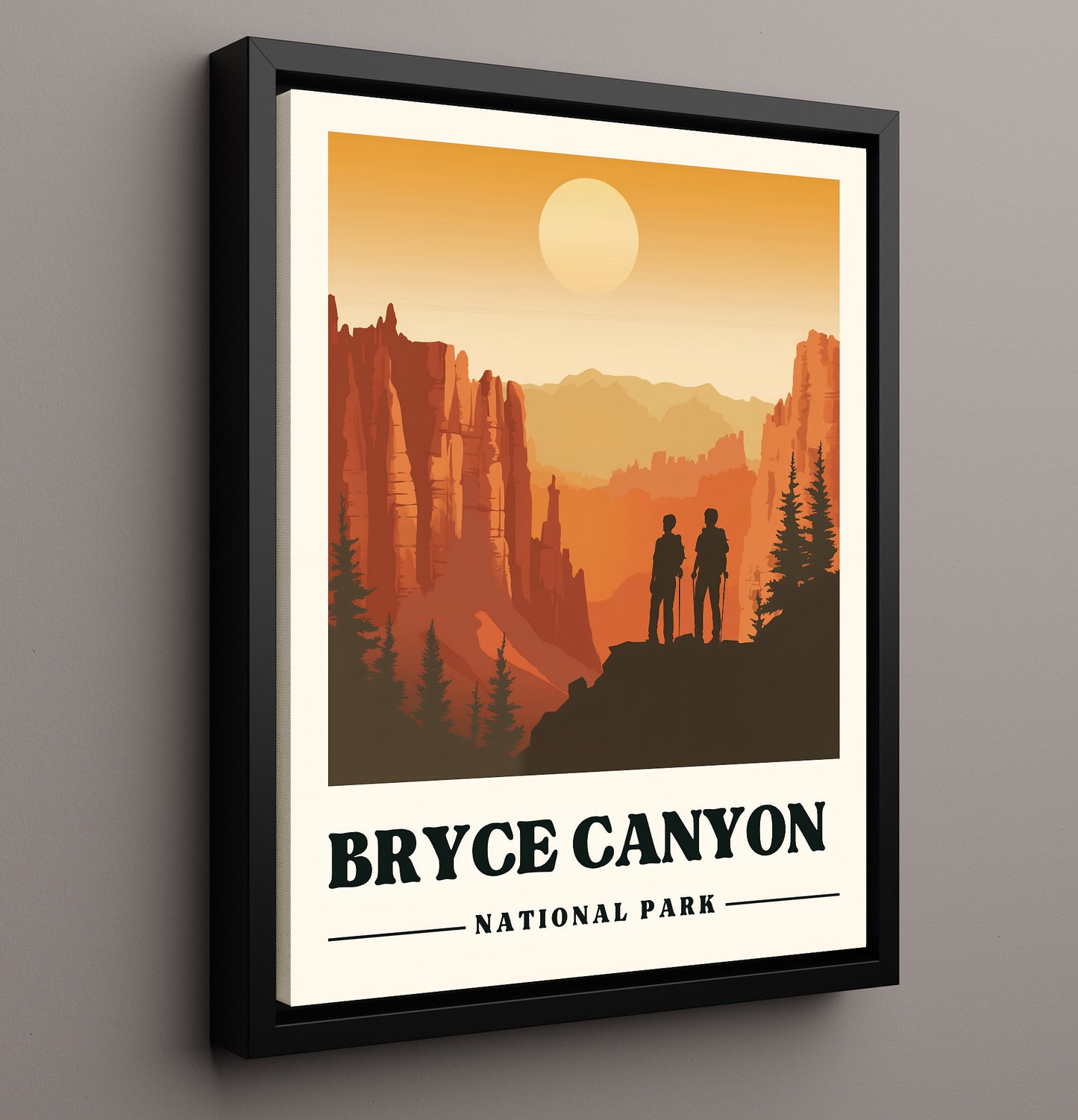 Bryce Canyon Bryce Amphitheater National Parks Wall Art - 16x20 Framed Canvas