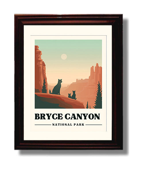 Bryce Canyon Sunrise Point National Parks Wall Art - 8x10 Beveled Frame