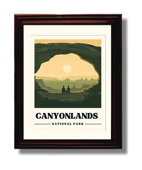 Canyonlands Mesa Arch Version 1 National Parks Wall Art - 8x10 Beveled Frame