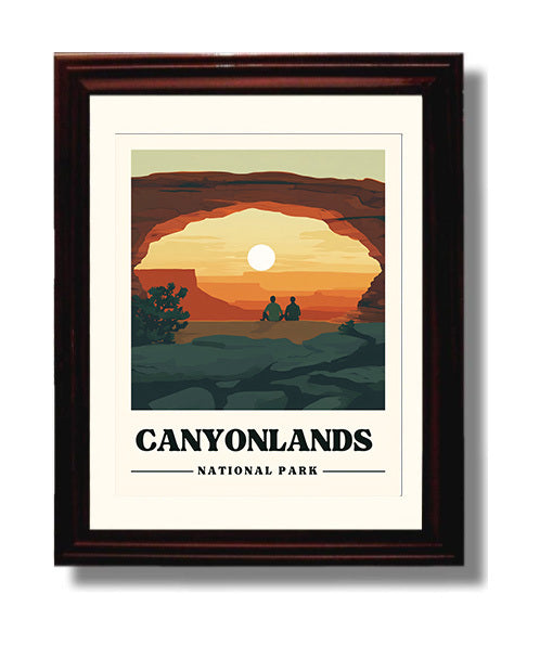 Canyonlands Mesa Arch Version 2 National Parks Wall Art - 8x10 Beveled Frame