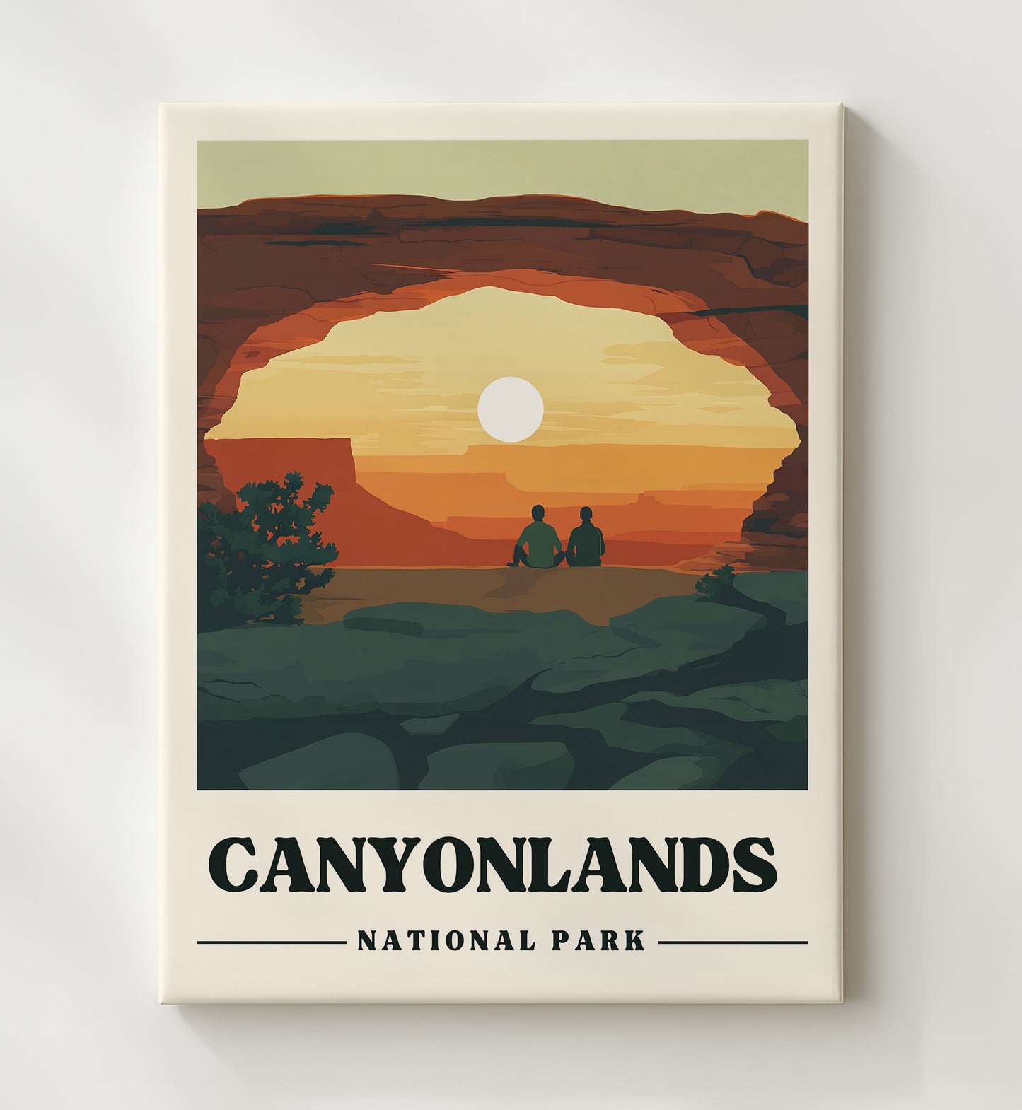Canyonlands Mesa Arch Version 2 National Parks Wall Art - 20x24 Canvas