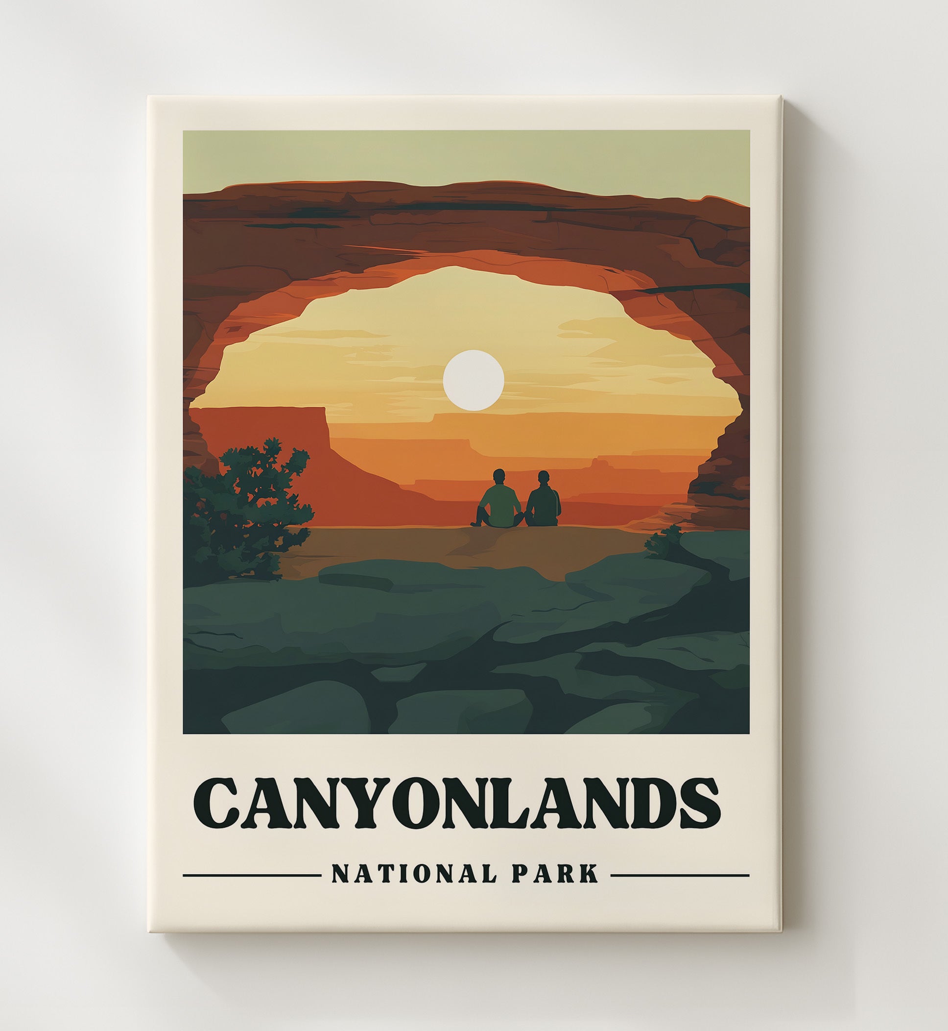 Canyonlands Mesa Arch Version 2 National Parks Wall Art - 20x24 Canvas