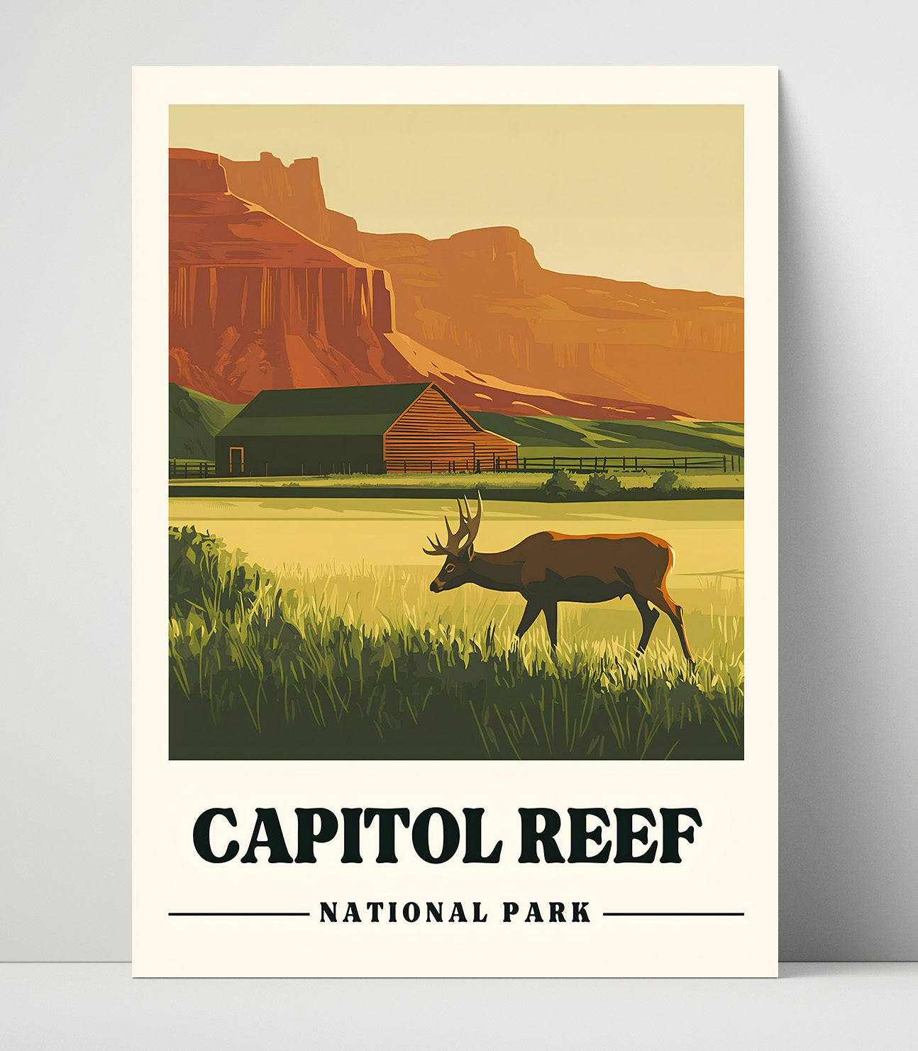 Capitol Reef Fruita Barn National Parks Wall Art - 16x20 Unframed Print