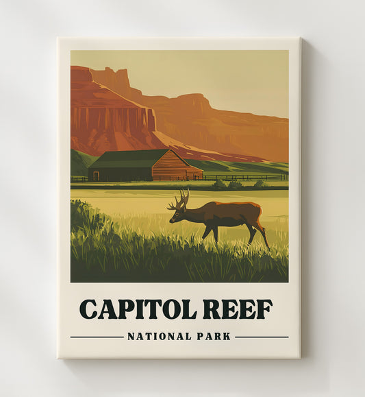 Capitol Reef - Fruita Barn 8x10 Canvas national park wall art