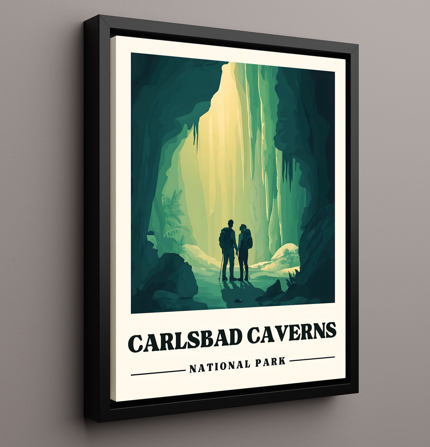 Carlsbad Caverns National Parks Wall Art - 16x20 Framed Canvas