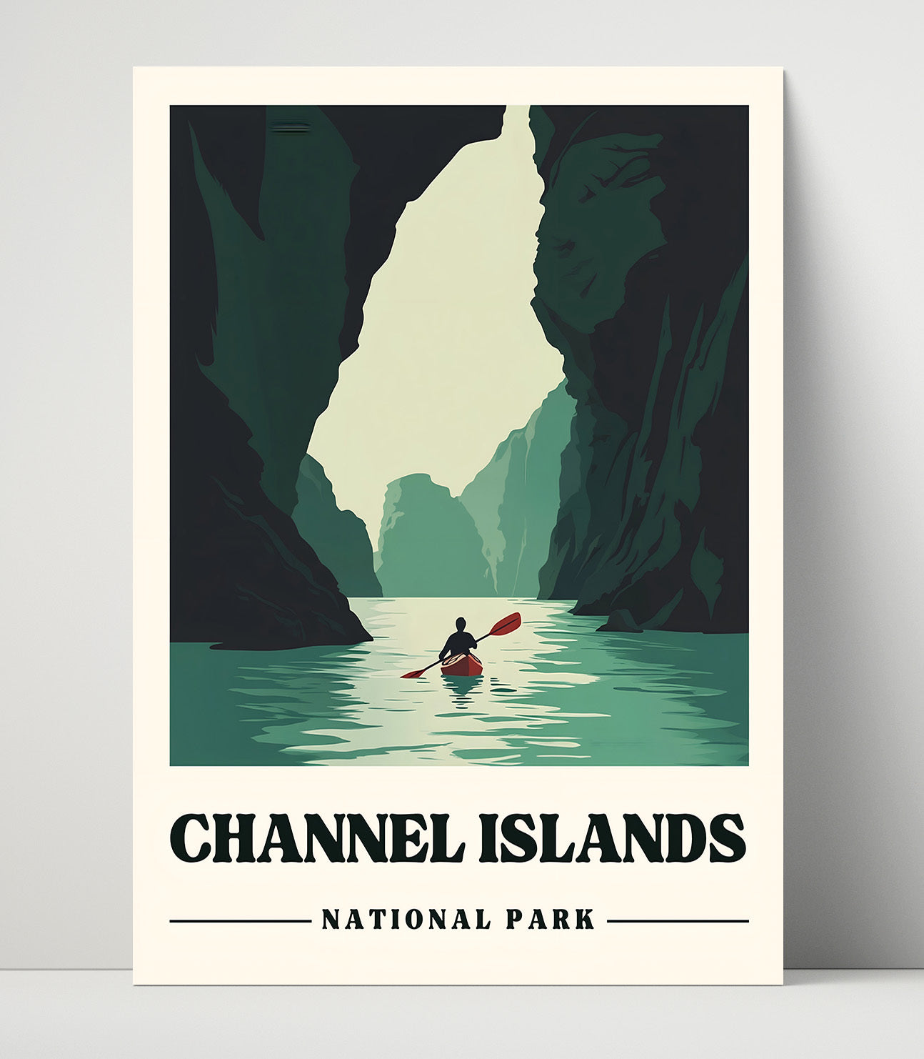 Channel Islands Painted Cave Sanat Cruz National Parks Wall Art - 16x20 Unframed Print