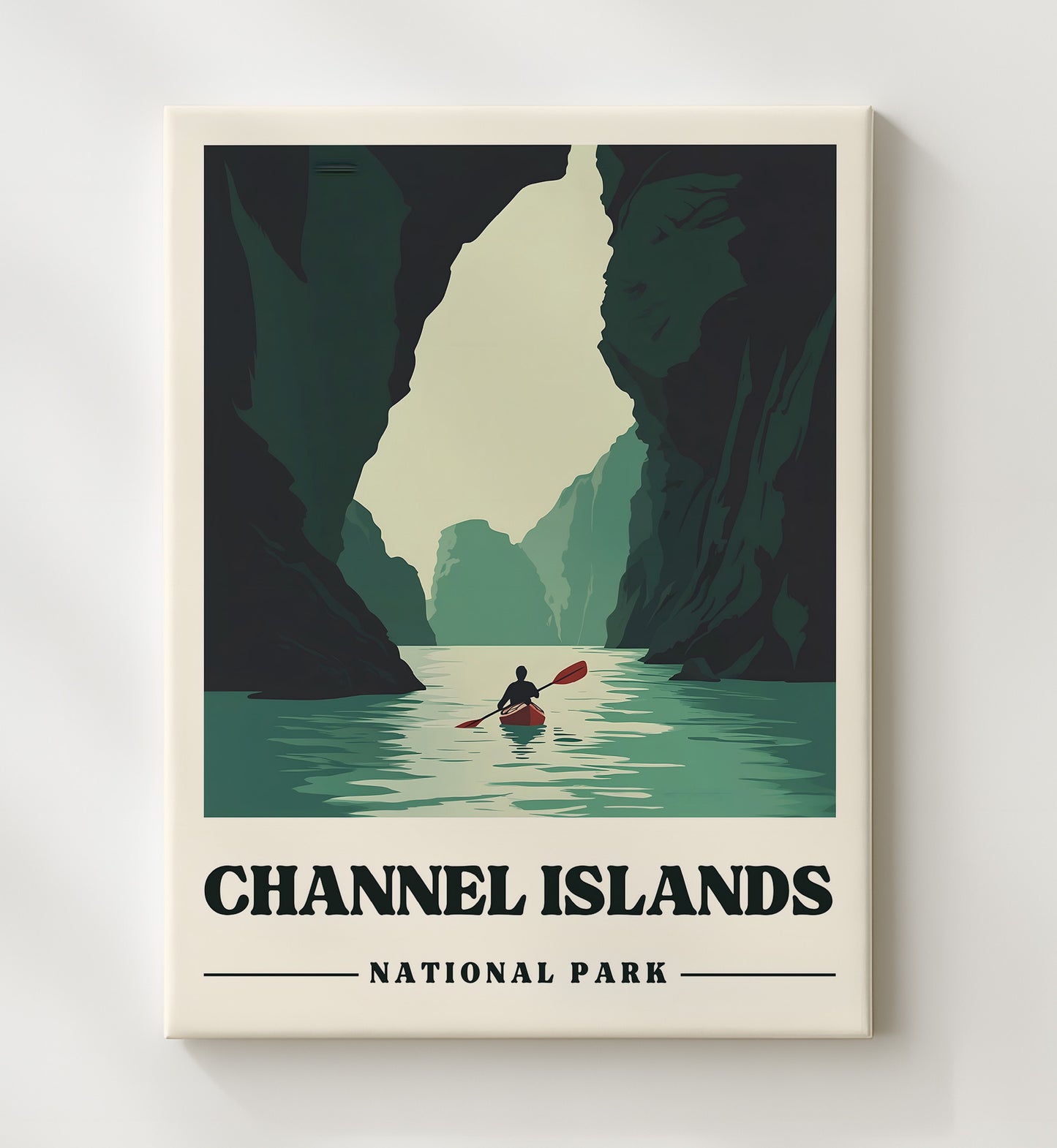 Channel Islands Painted Cave Sanat Cruz National Parks Wall Art - 20x24 Canvas