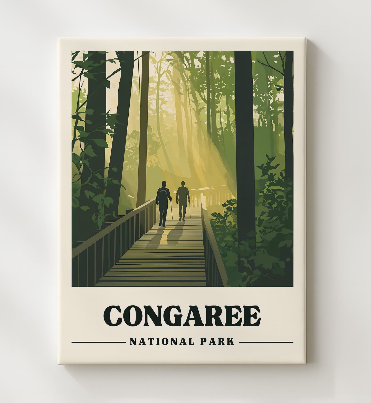 Congaree Boardwalk Loop Trail National Parks Wall Art - 20x24 Canvas