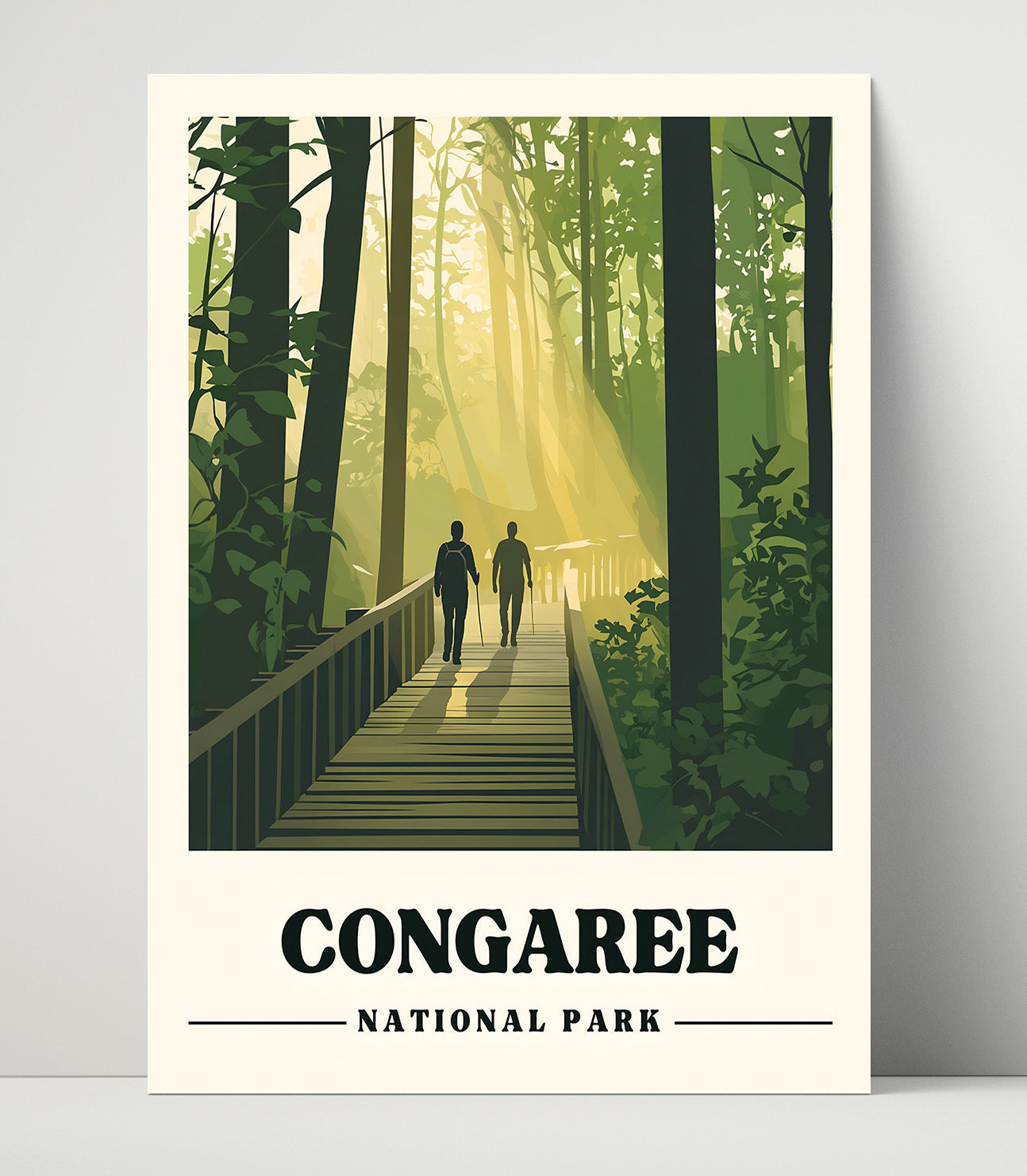 Congaree Boardwalk Loop Trail National Parks Wall Art - 16x20 Unframed Print