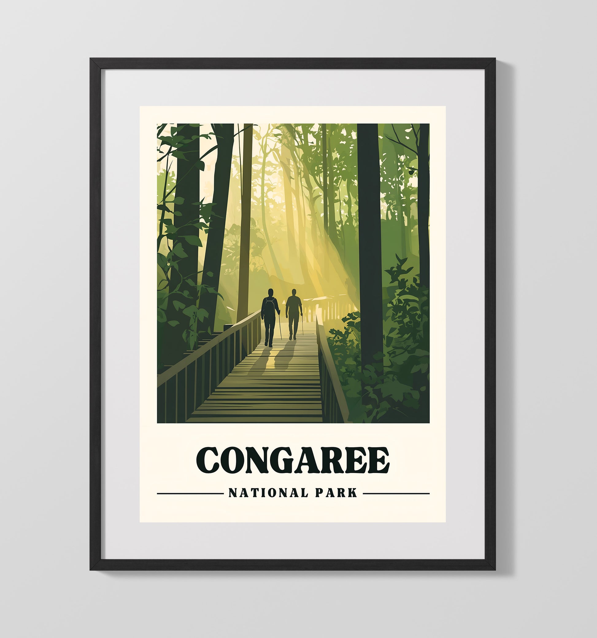 Congaree Boardwalk Loop Trail National Parks Wall Art - 16x20 Gallery Frame