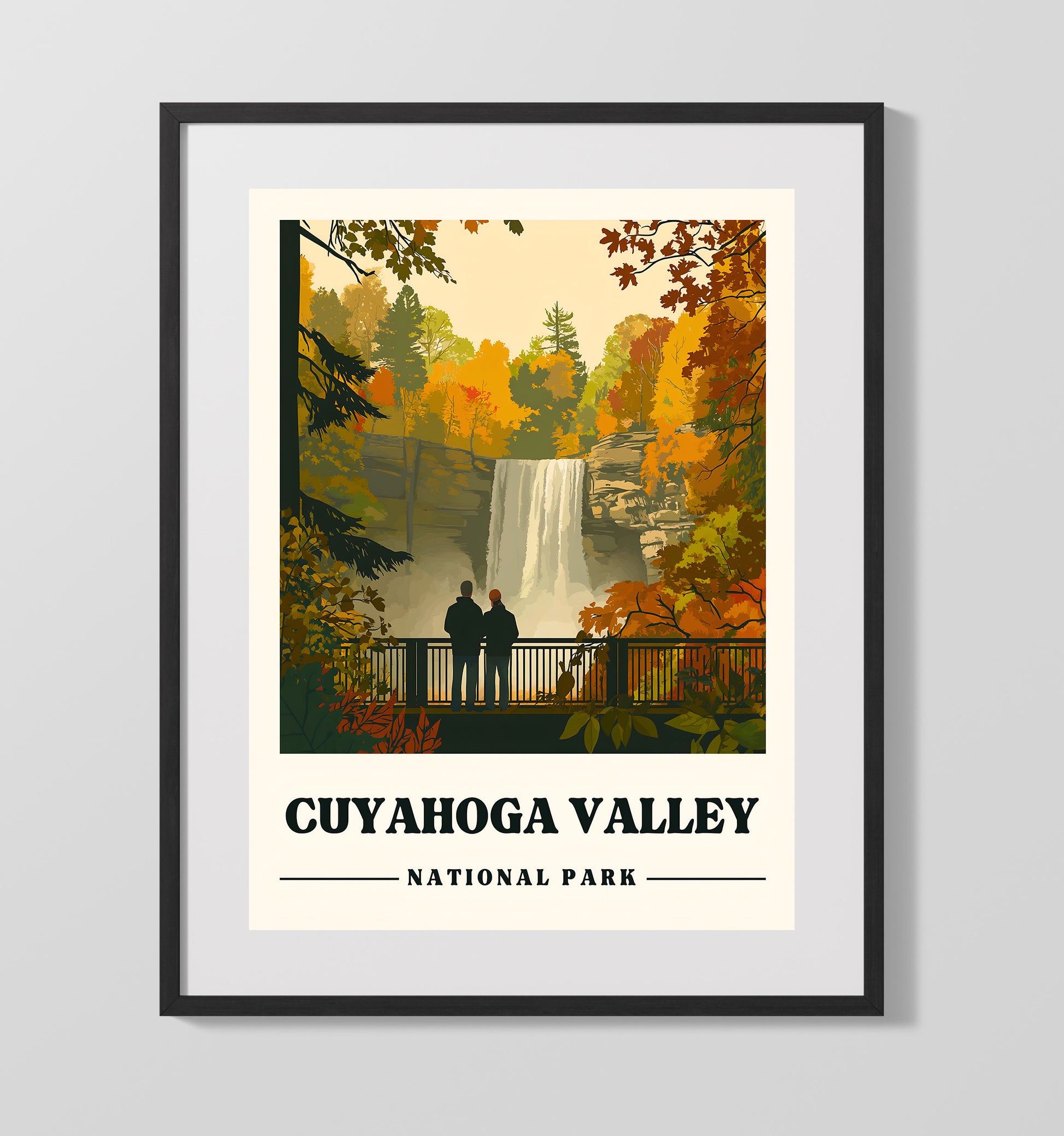 Cuyahoga Valley Brandywine Falls National Parks Wall Art - 16x20 Gallery Frame