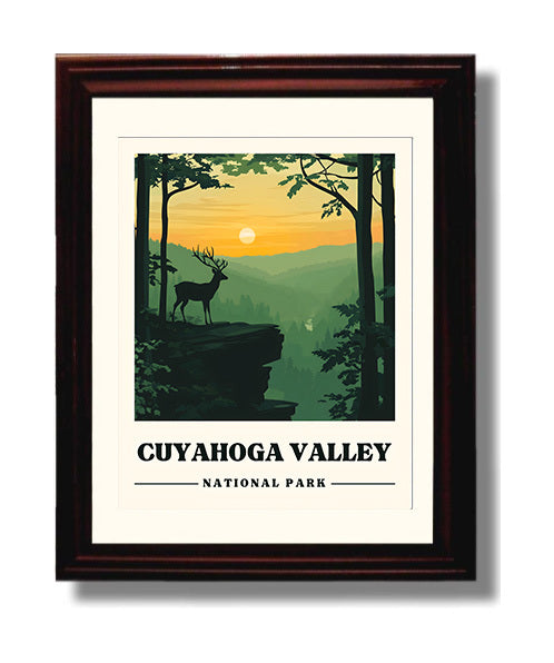 Cuyahoga Valley The Ledges National Parks Wall Art - 8x10 Beveled Frame