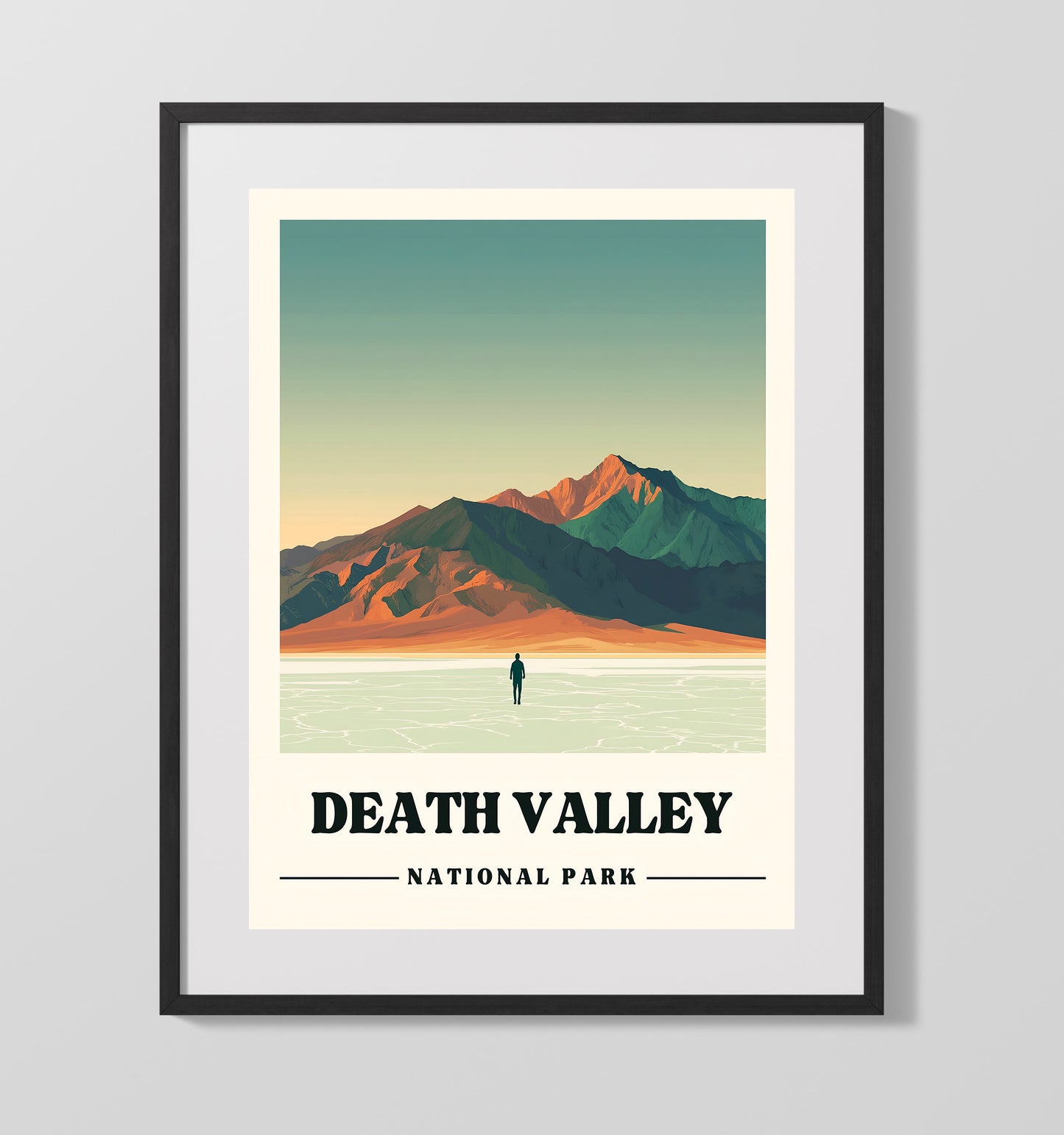 Death Valley Badwater Basin National Parks Wall Art - 16x20 Gallery Frame