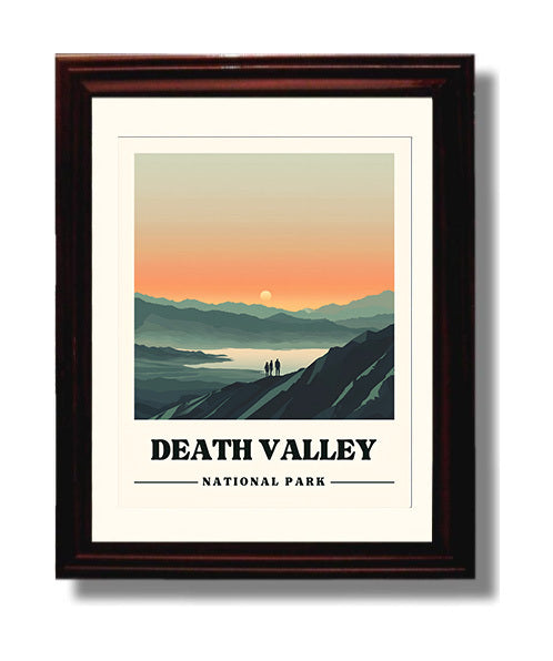 Death Valley Dante_s View National Parks Wall Art - 8x10 Beveled Frame