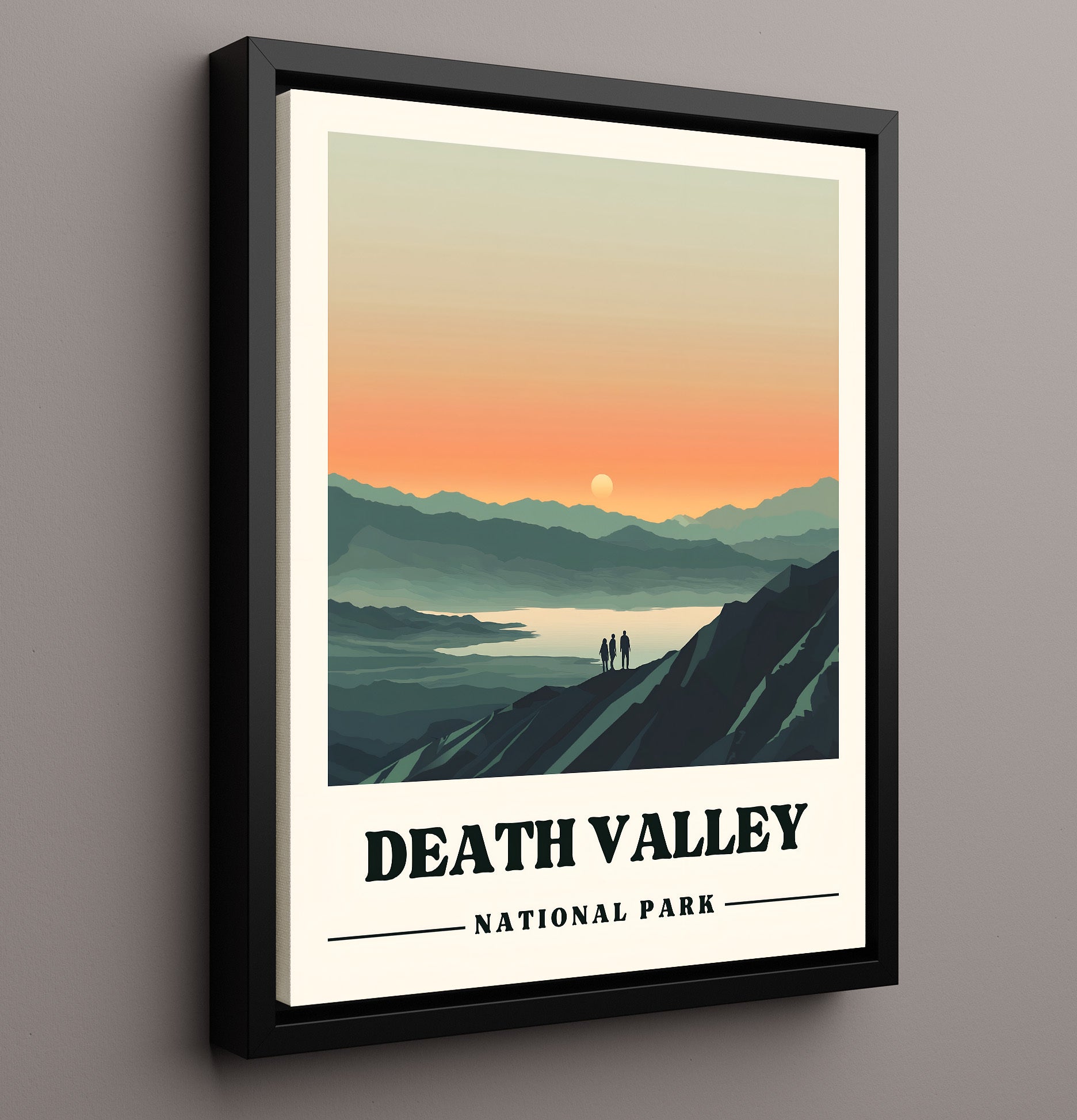 Death Valley Dante_s View National Parks Wall Art - 16x20 Framed Canvas