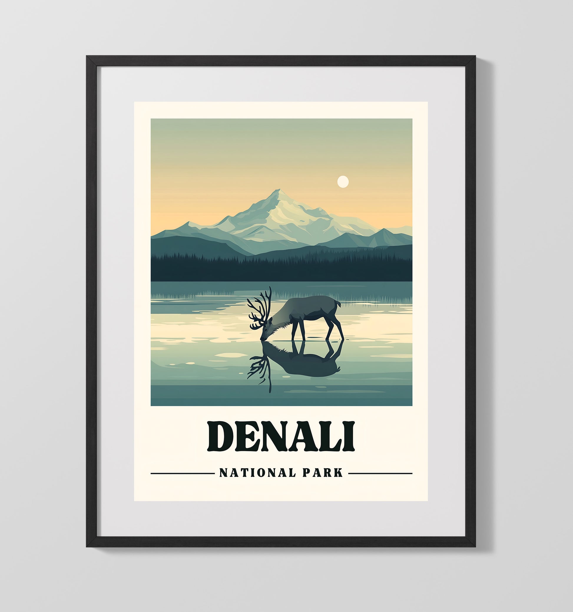 Denali Mount McKinley National Parks Wall Art - 16x20 Gallery Frame