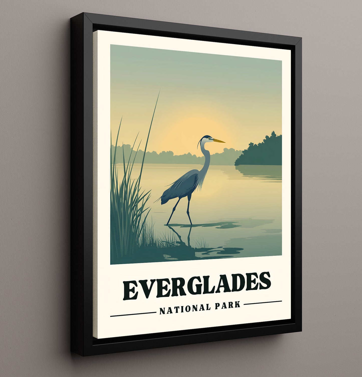 Everglades Version 1 National Parks Wall Art - 16x20 Framed Canvas