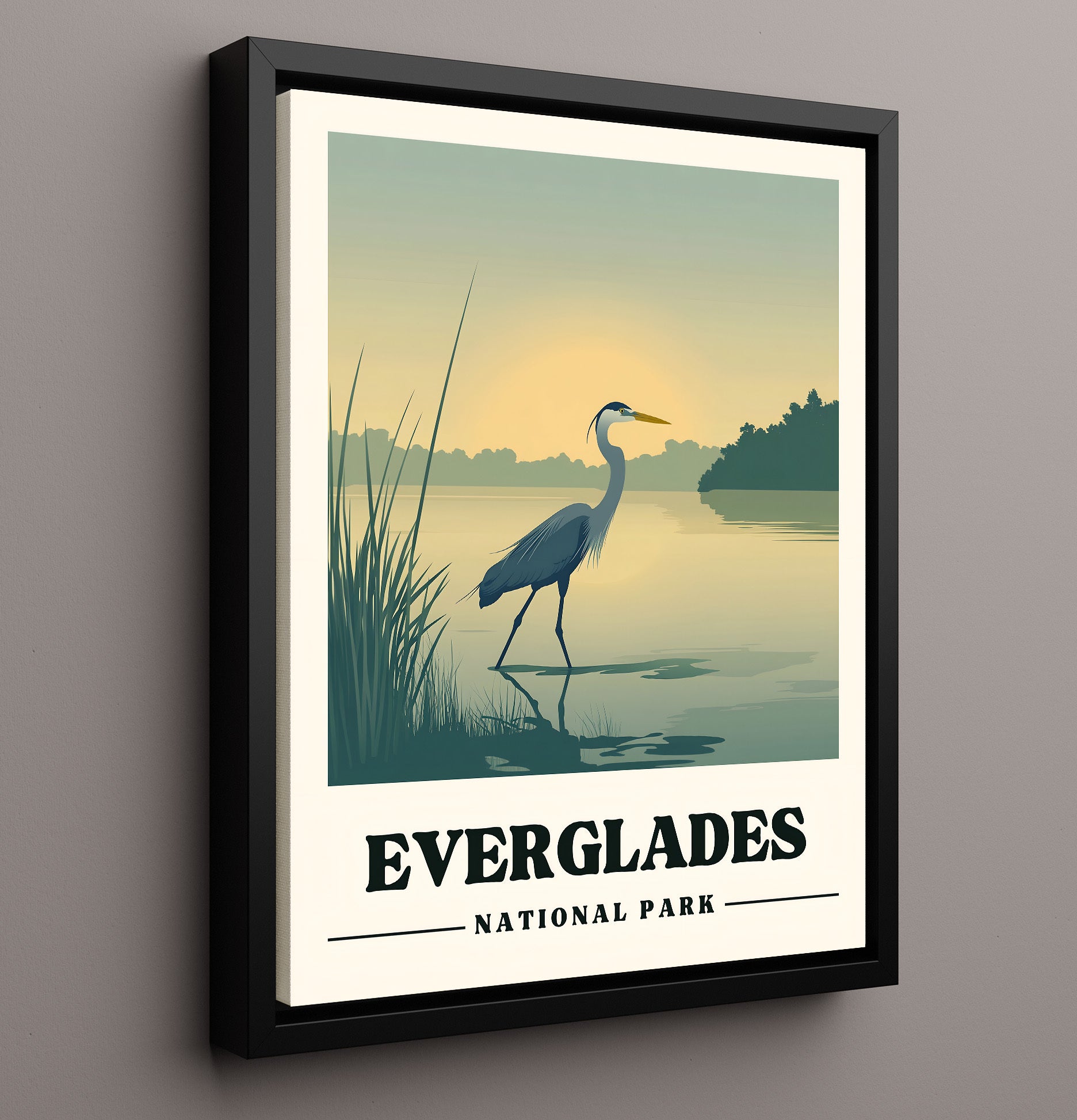 Everglades Version 1 National Parks Wall Art - 16x20 Framed Canvas
