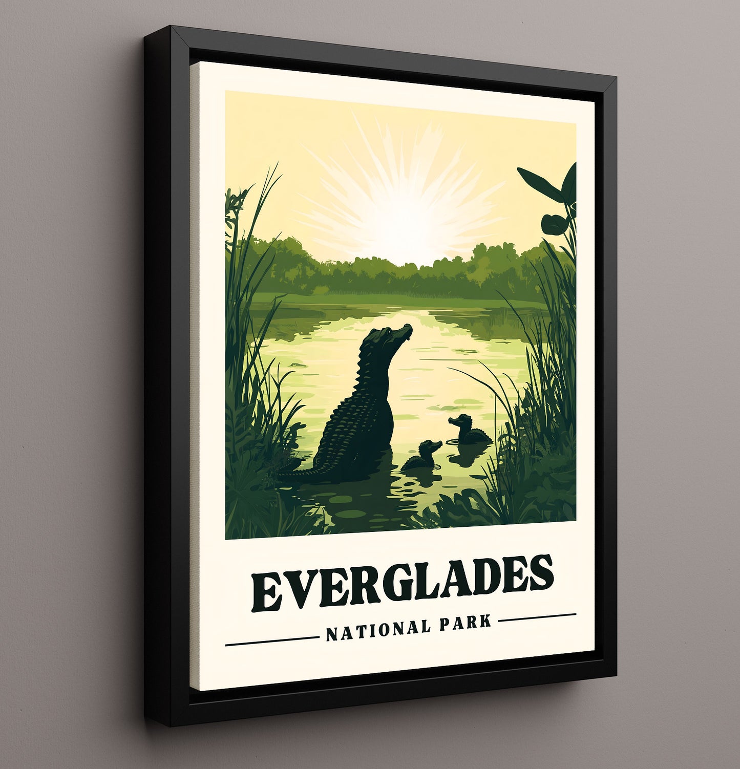 Everglades Version 2 National Parks Wall Art - 16x20 Framed Canvas