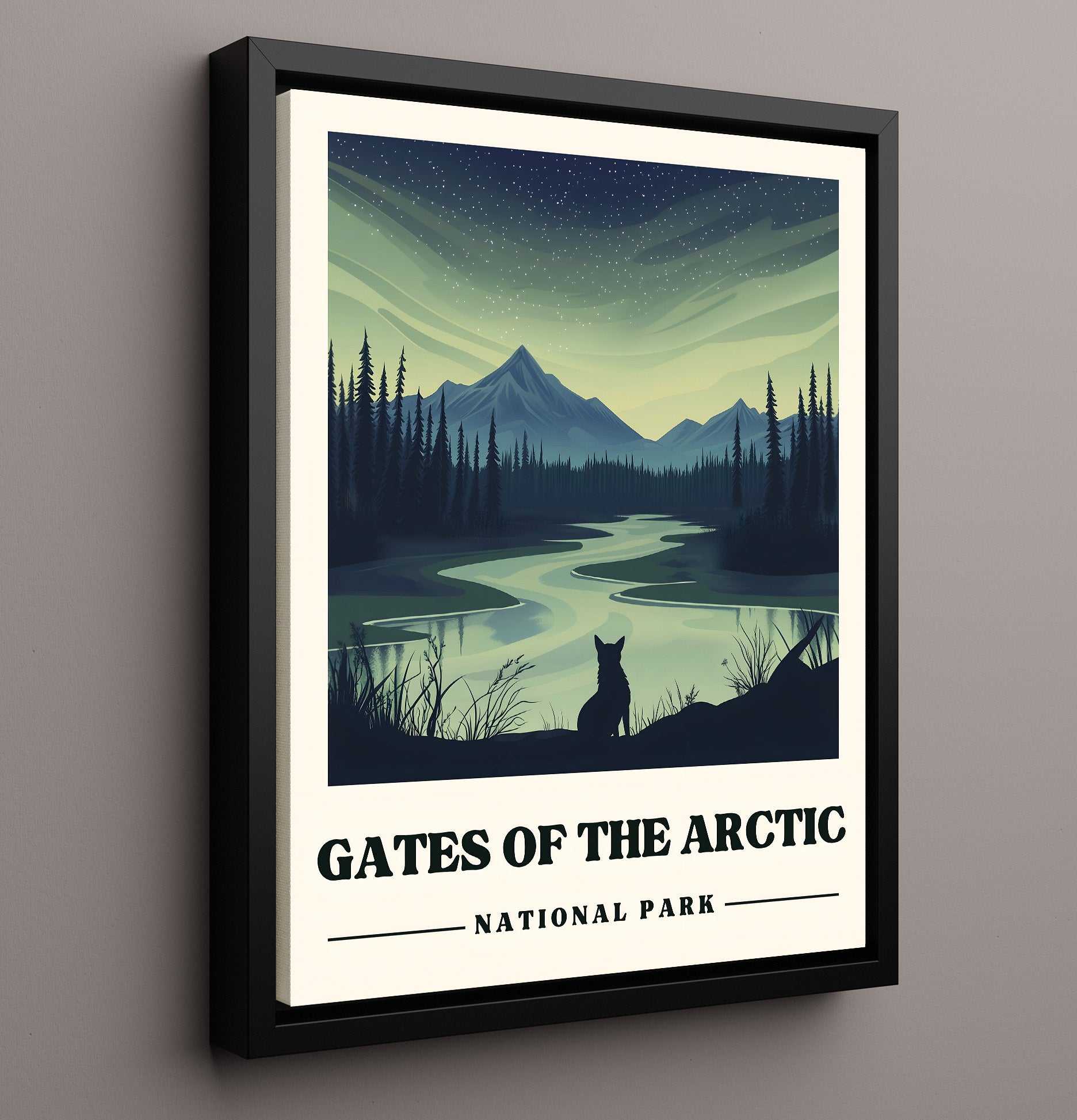 Gates of the Artic Arrigtech Peaks National Parks Wall Art - 16x20 Framed Canvas