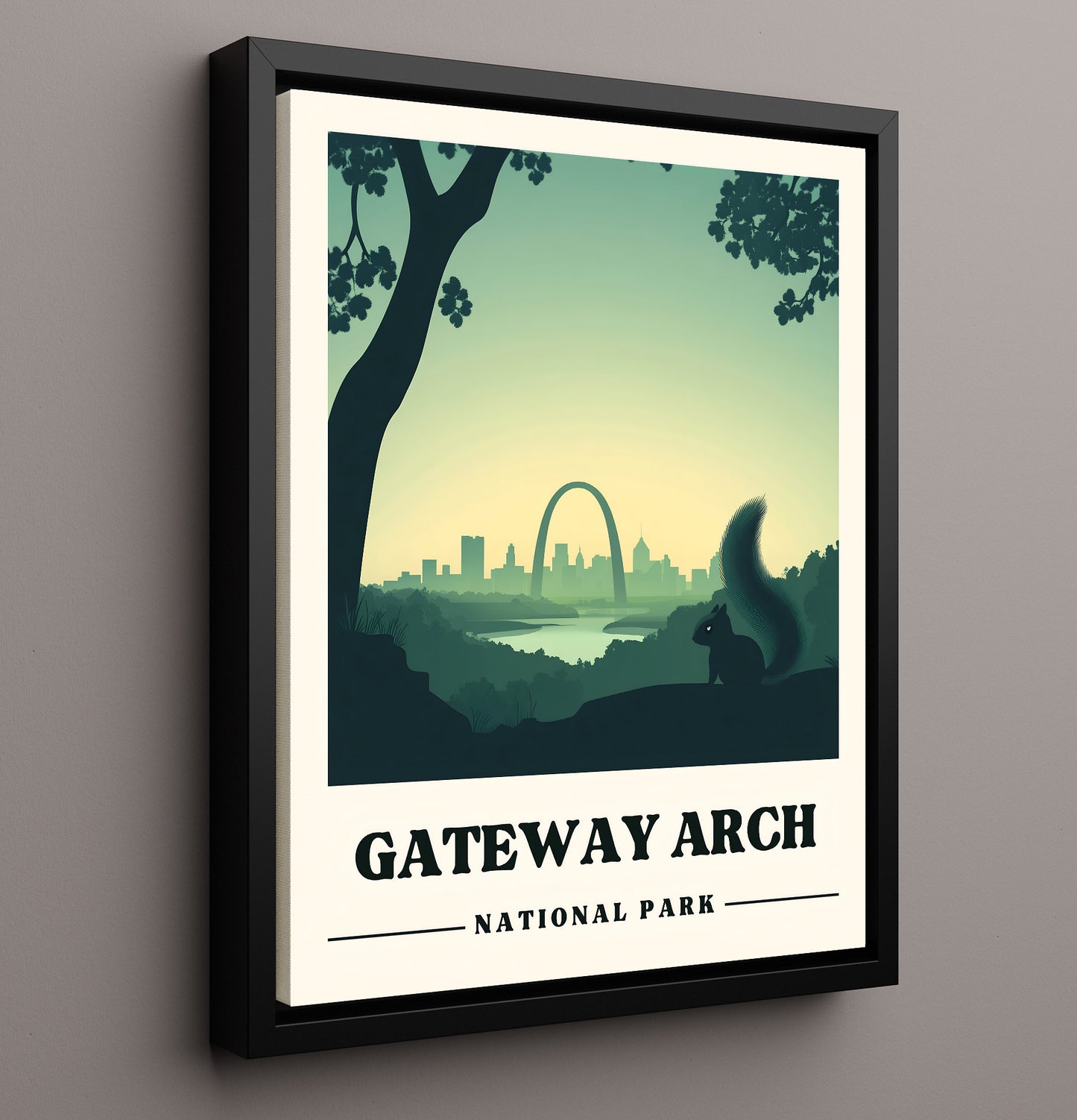 Gateway Arch National Parks Wall Art - 16x20 Framed Canvas