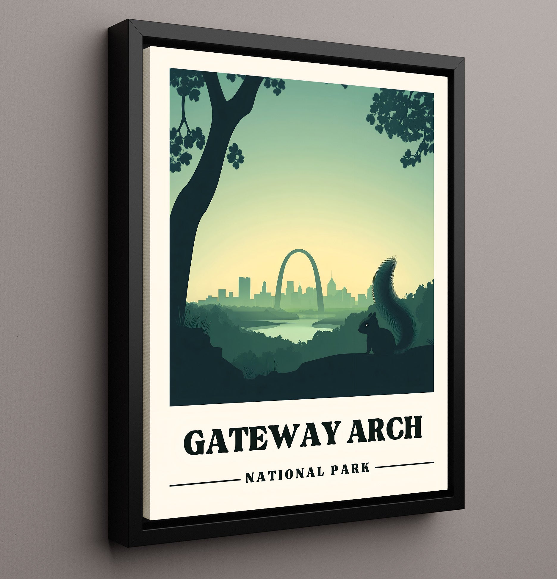 Gateway Arch National Parks Wall Art - 16x20 Framed Canvas