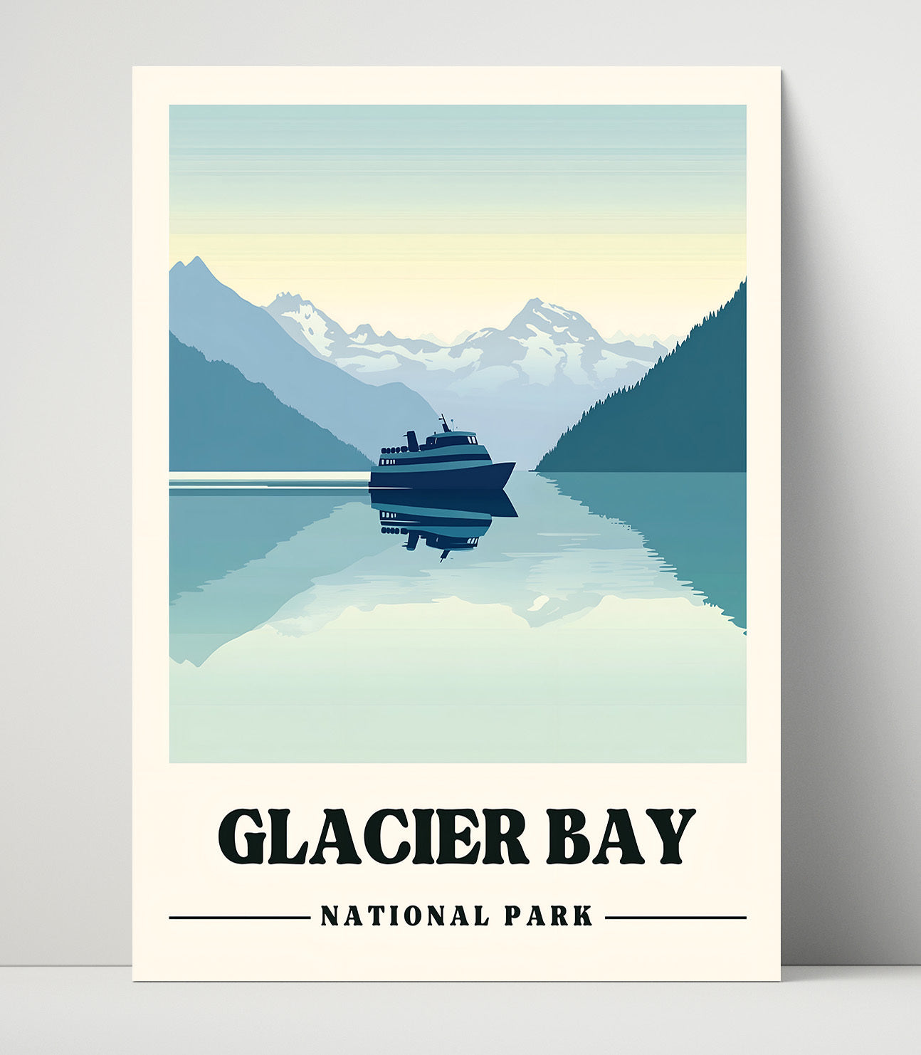 Glacier Bay Bartlett Cove Version 1 National Parks Wall Art - 16x20 Unframed Print