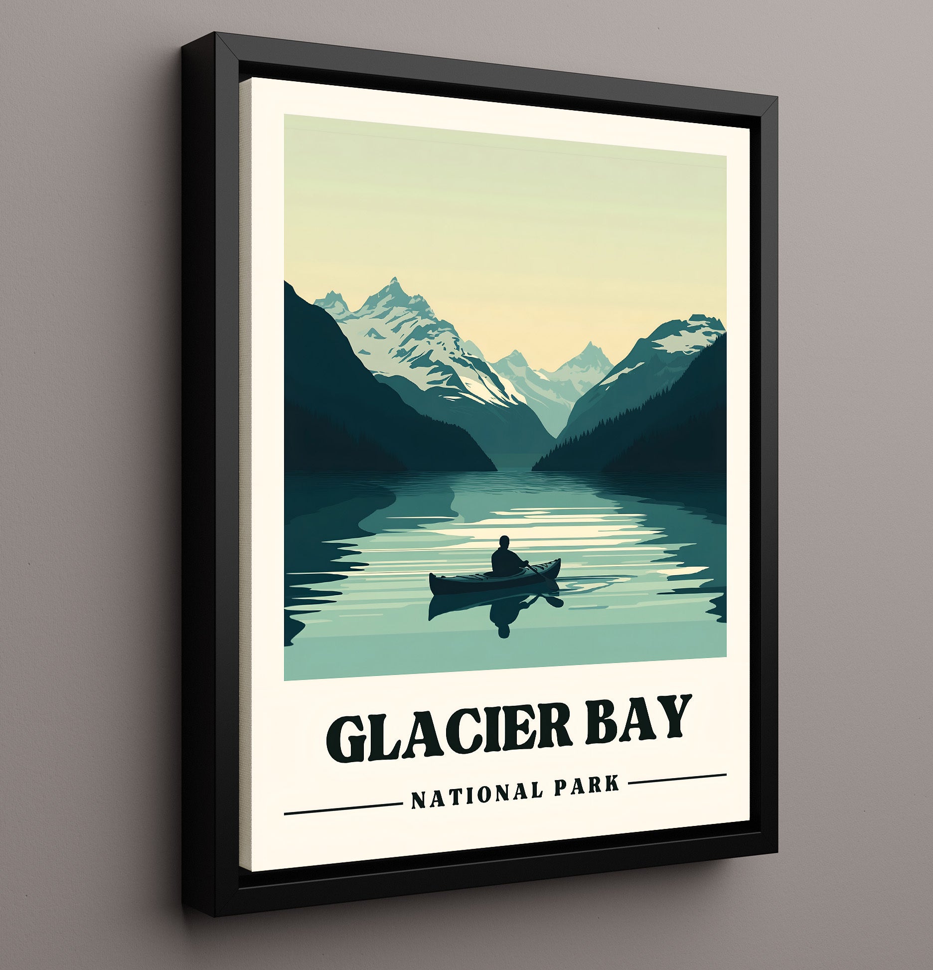 Glacier Bay Bartlett Cove Version 2 National Parks Wall Art - 16x20 Framed Canvas