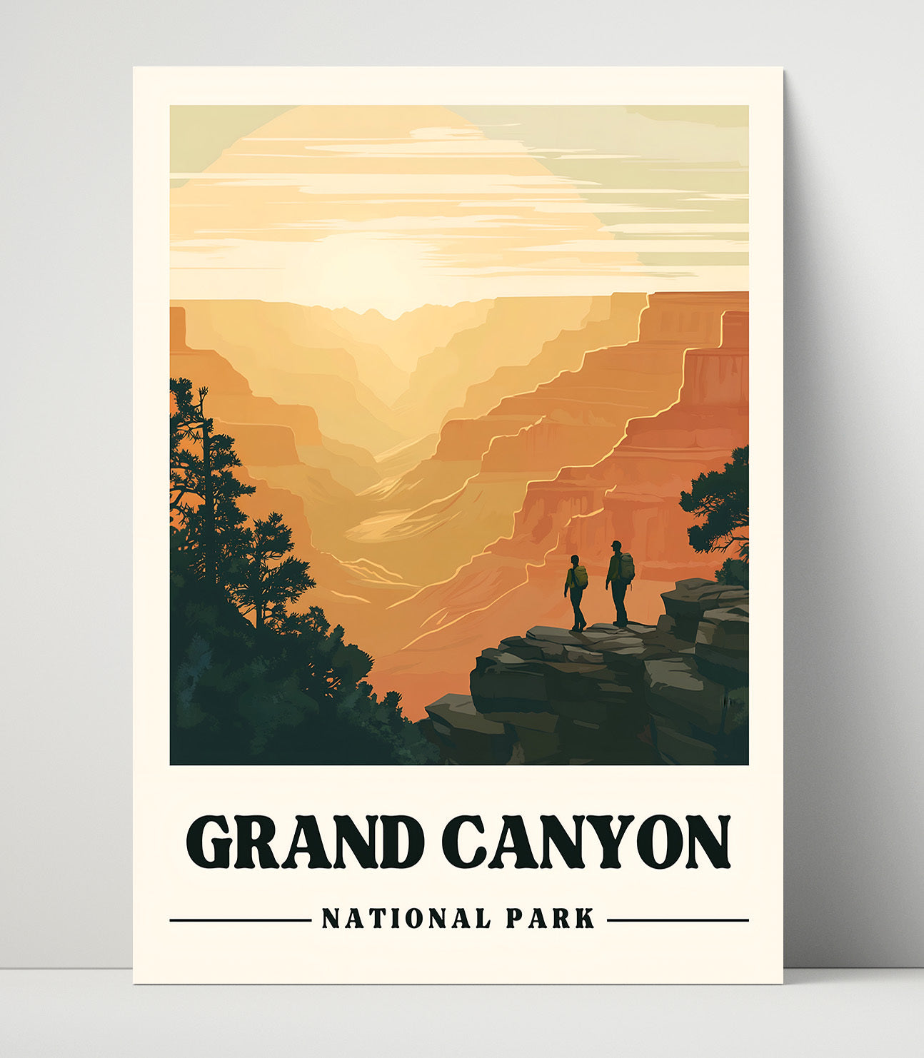 Grand Canyon Bright Angel Point Version 1 National Parks Wall Art - 16x20 Unframed Print