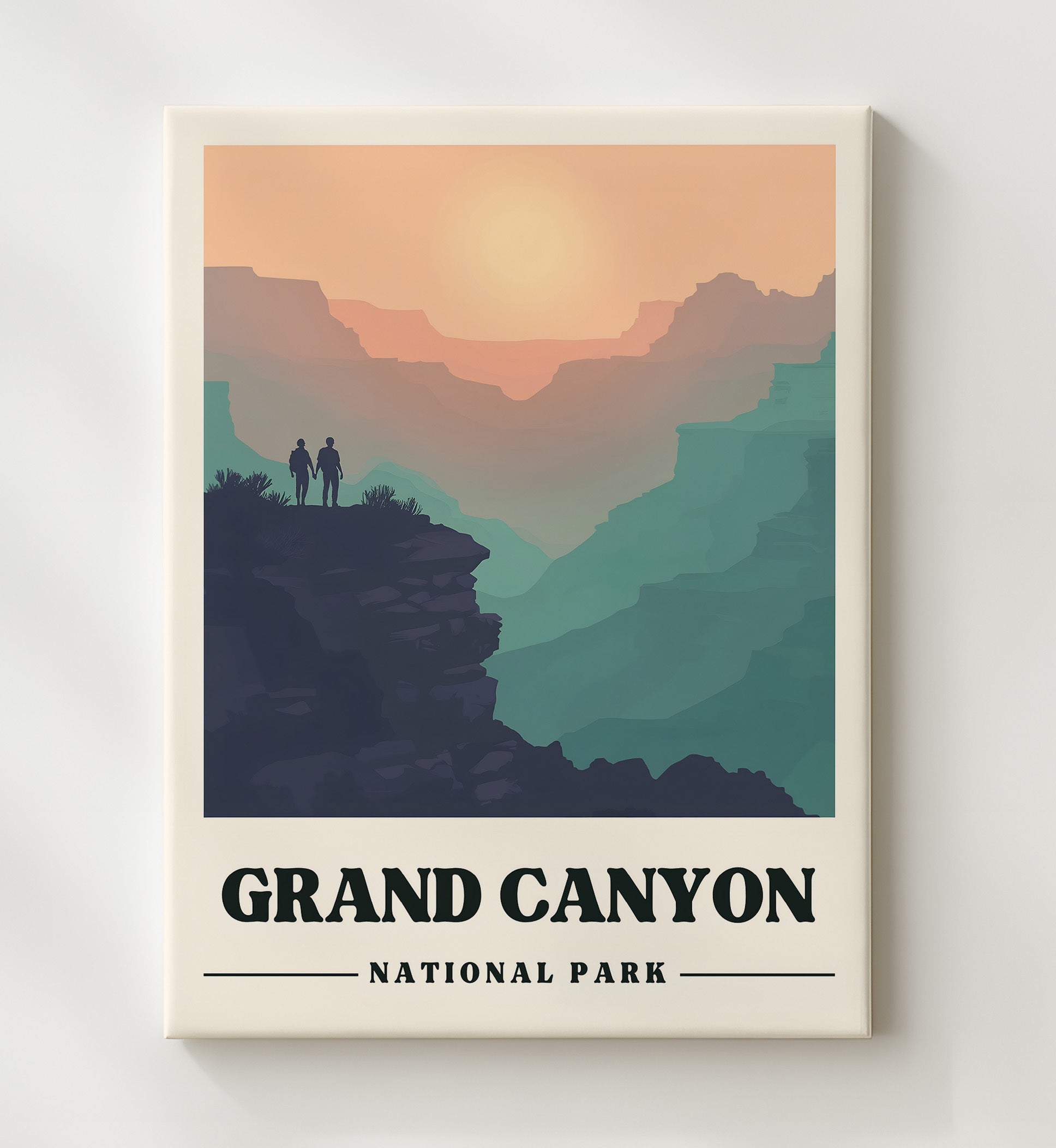 Grand Canyon Bright Angel Point Version 2 National Parks Wall Art - 20x24 Canvas