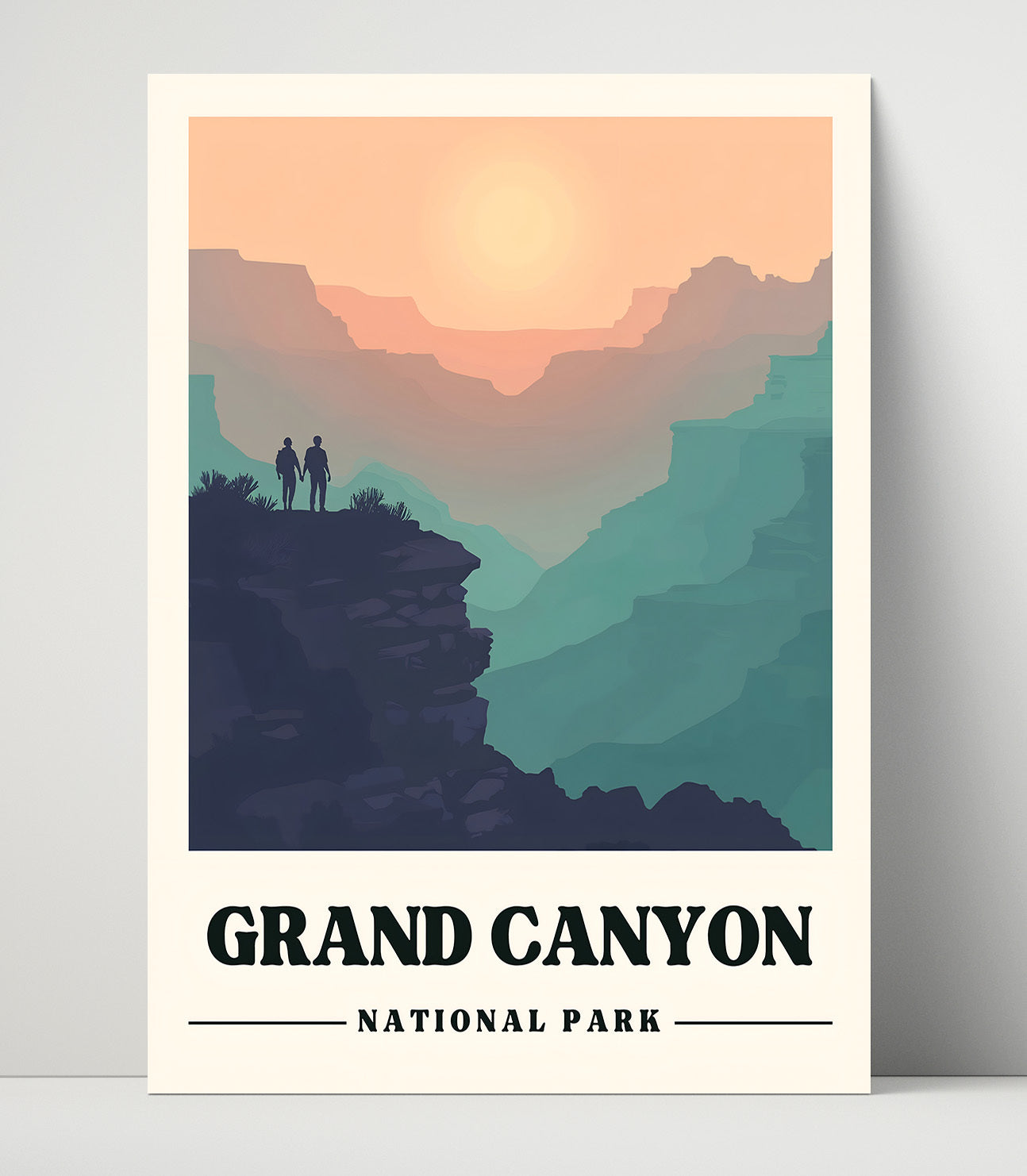 Grand Canyon Bright Angel Point Version 2 National Parks Wall Art - 16x20 Unframed Print