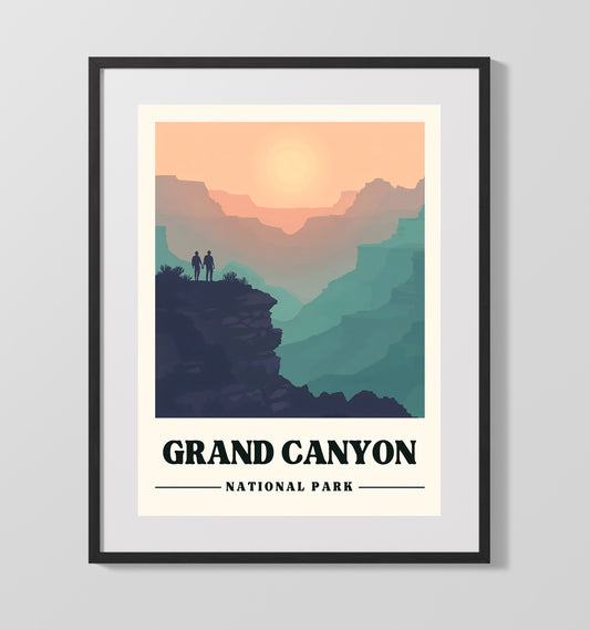 Grand Canyon - Bright Angel Point Design 2 - National Park - 16x20 Gallery Frame
