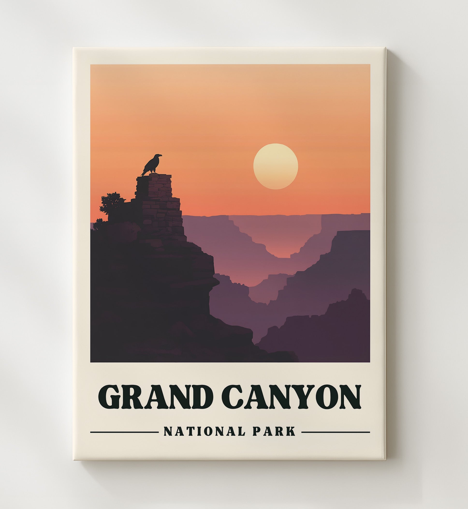 Grand Canyon Desert View Tower National Parks Wall Art - 20x24 Canvas