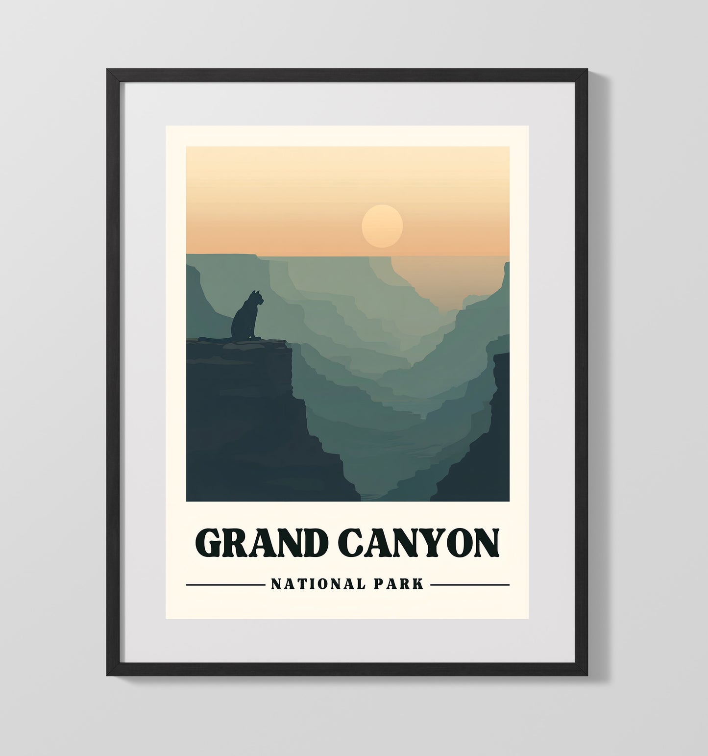 Grand Canyon Mather Point Version 1 National Parks Wall Art - 16x20 Gallery Frame