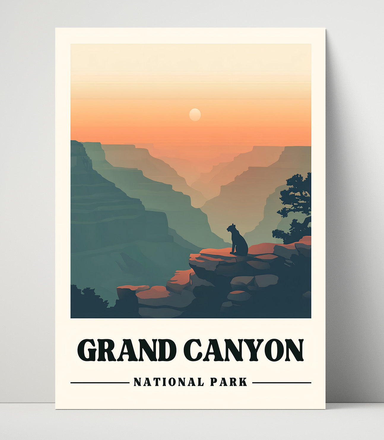 Grand Canyon Mather Point Version 2 National Parks Wall Art - 16x20 Unframed Print