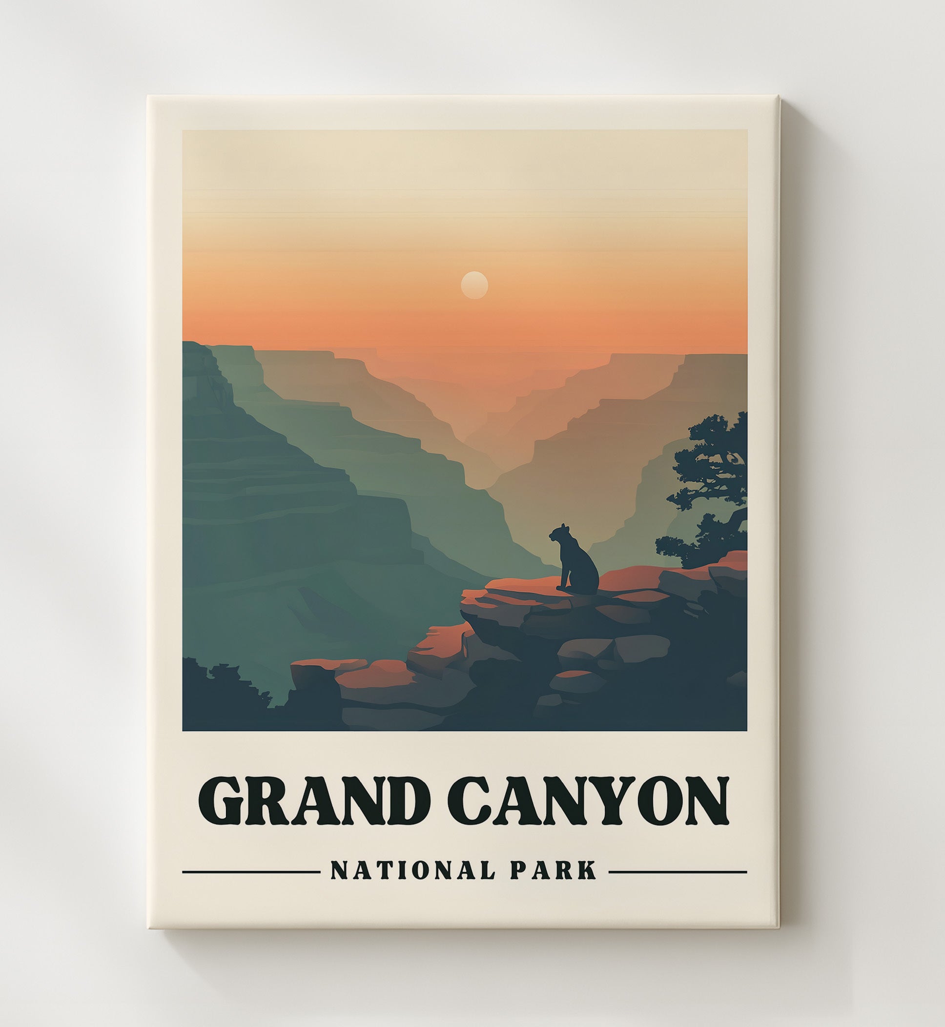 Grand Canyon Mather Point Version 2 National Parks Wall Art - 20x24 Canvas