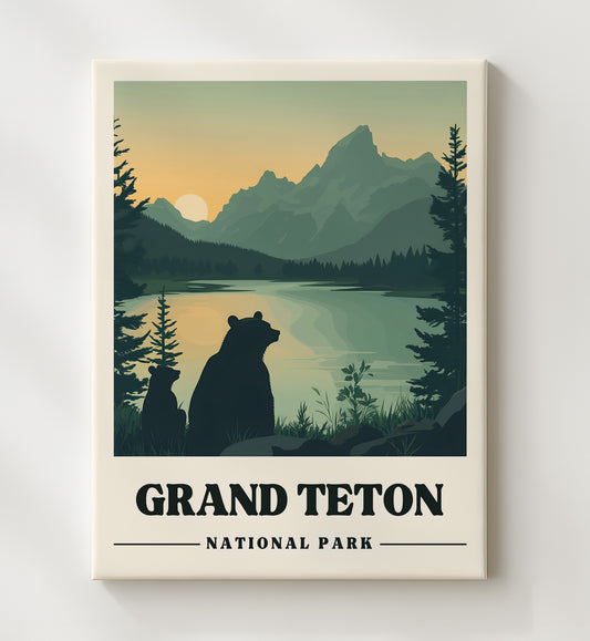 Grand Teton - Jenny Lake 8x10 Canvas national park wall art