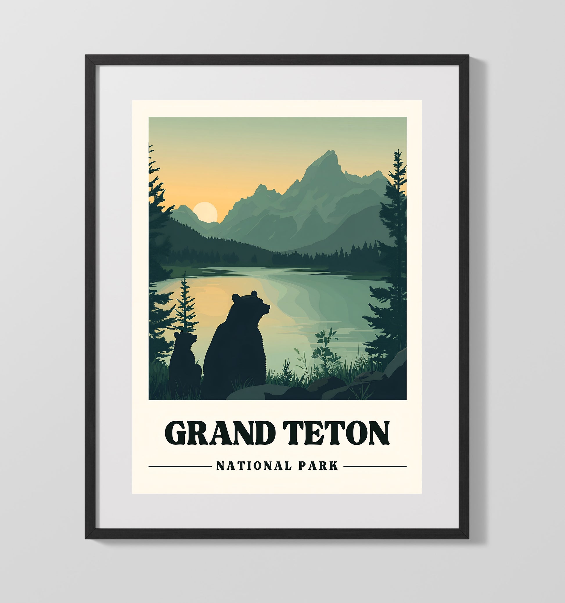 Grand Teton Jenny Lake National Parks Wall Art - 16x20 Gallery Frame