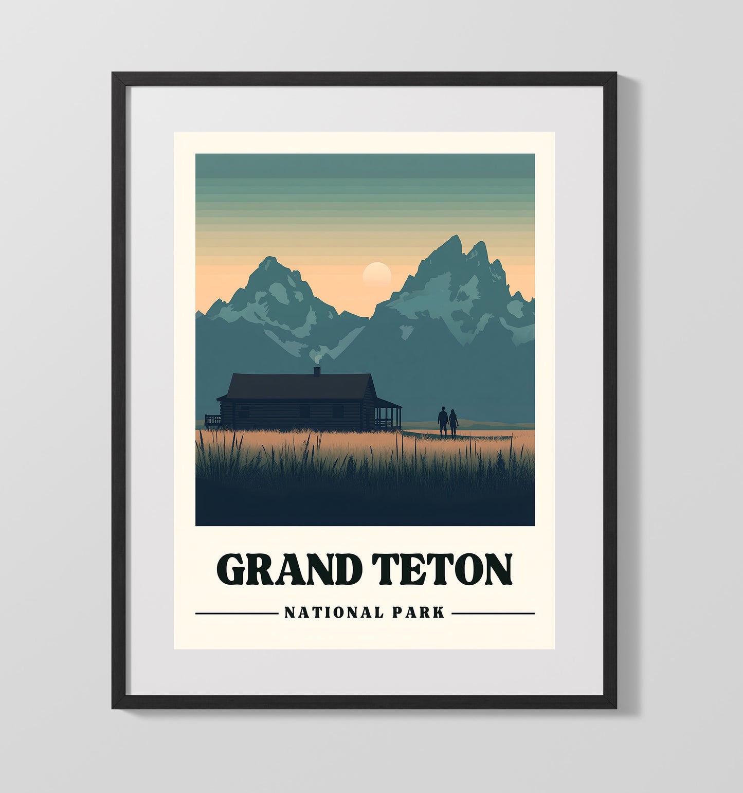 Grand Teton Mormon Row National Parks Wall Art - 16x20 Gallery Frame
