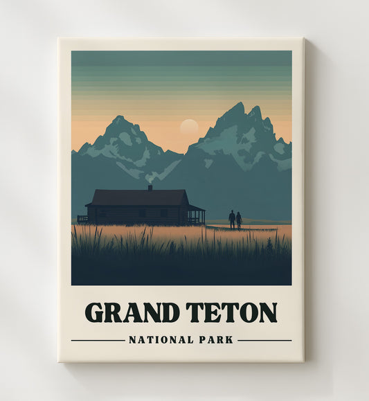 Grand Teton - Mormon Row 8x10 Canvas national park wall art