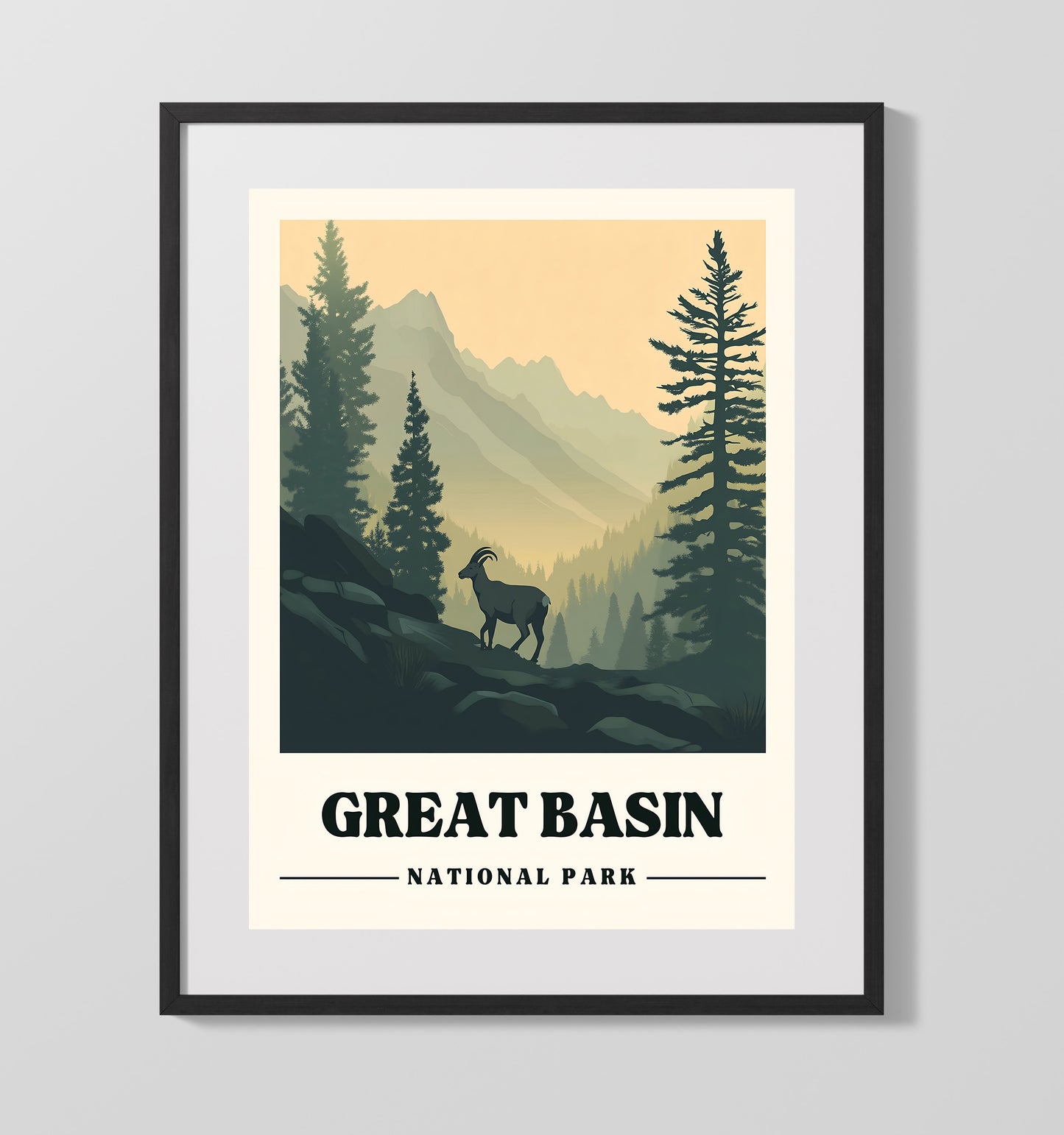 Great Basin Bristlecone Pine Trail Version 1 National Parks Wall Art - 16x20 Gallery Frame