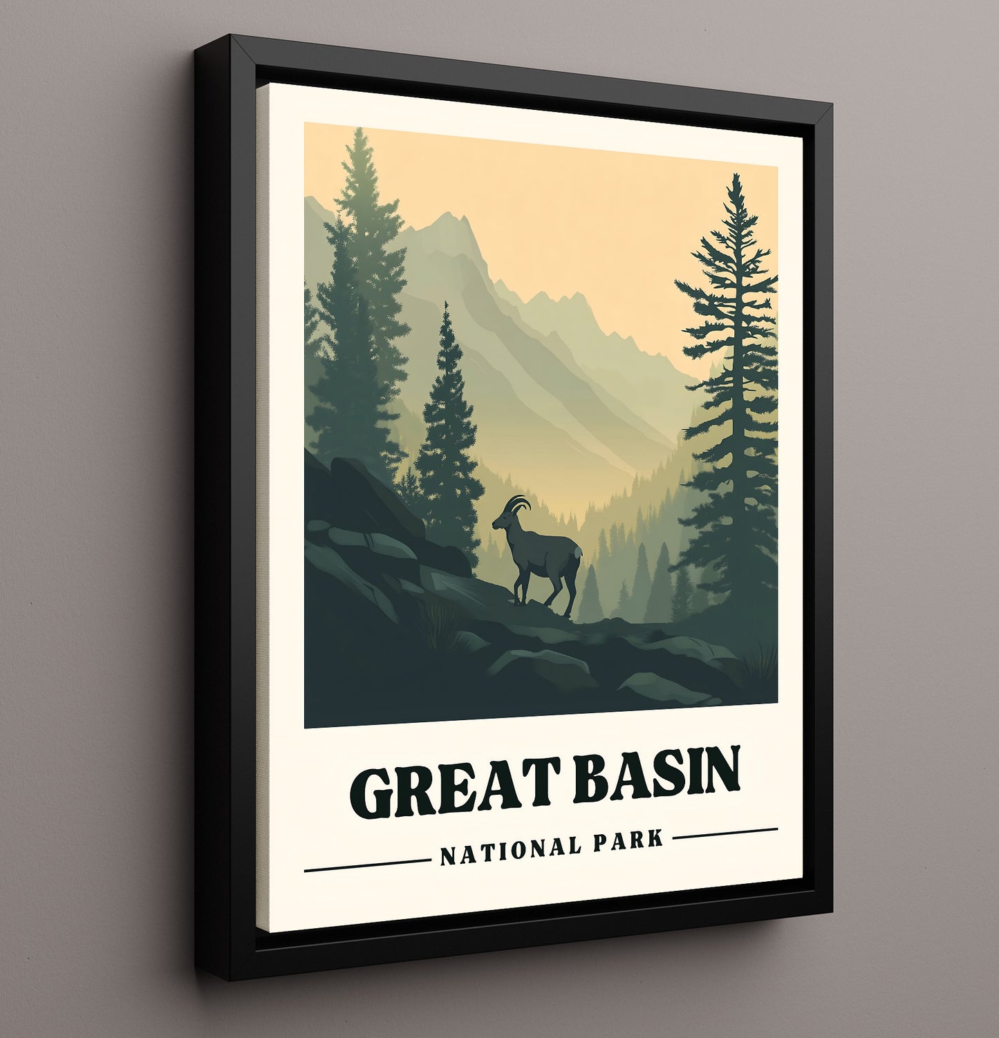 Great Basin Bristlecone Pine Trail Version 1 National Parks Wall Art - 16x20 Framed Canvas